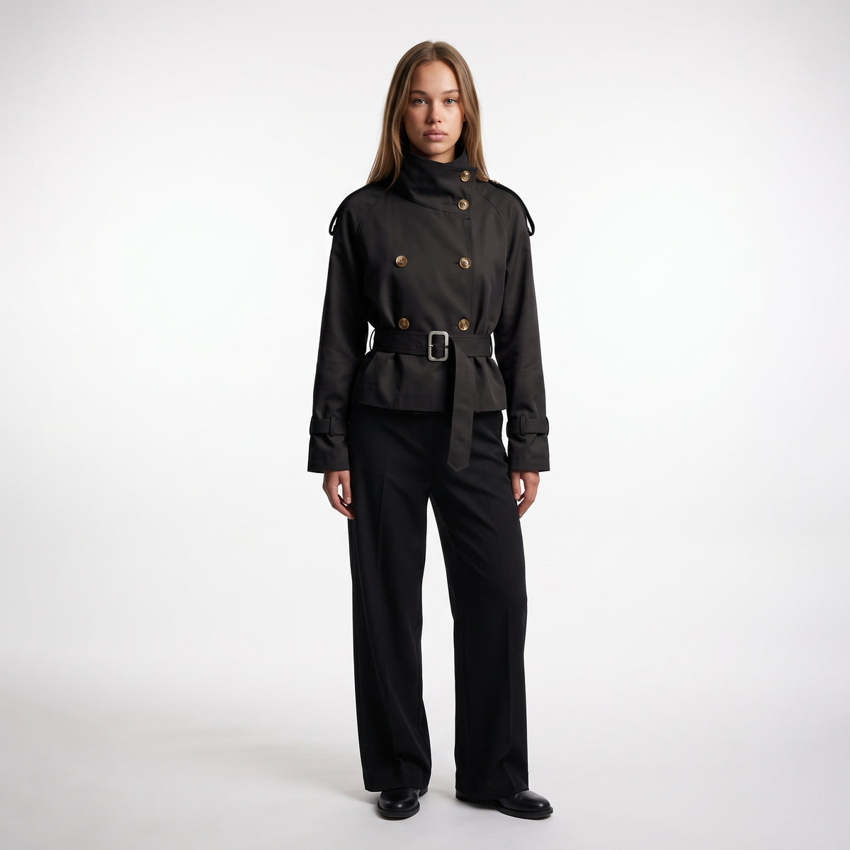 Emma Cropped Trench Jacket