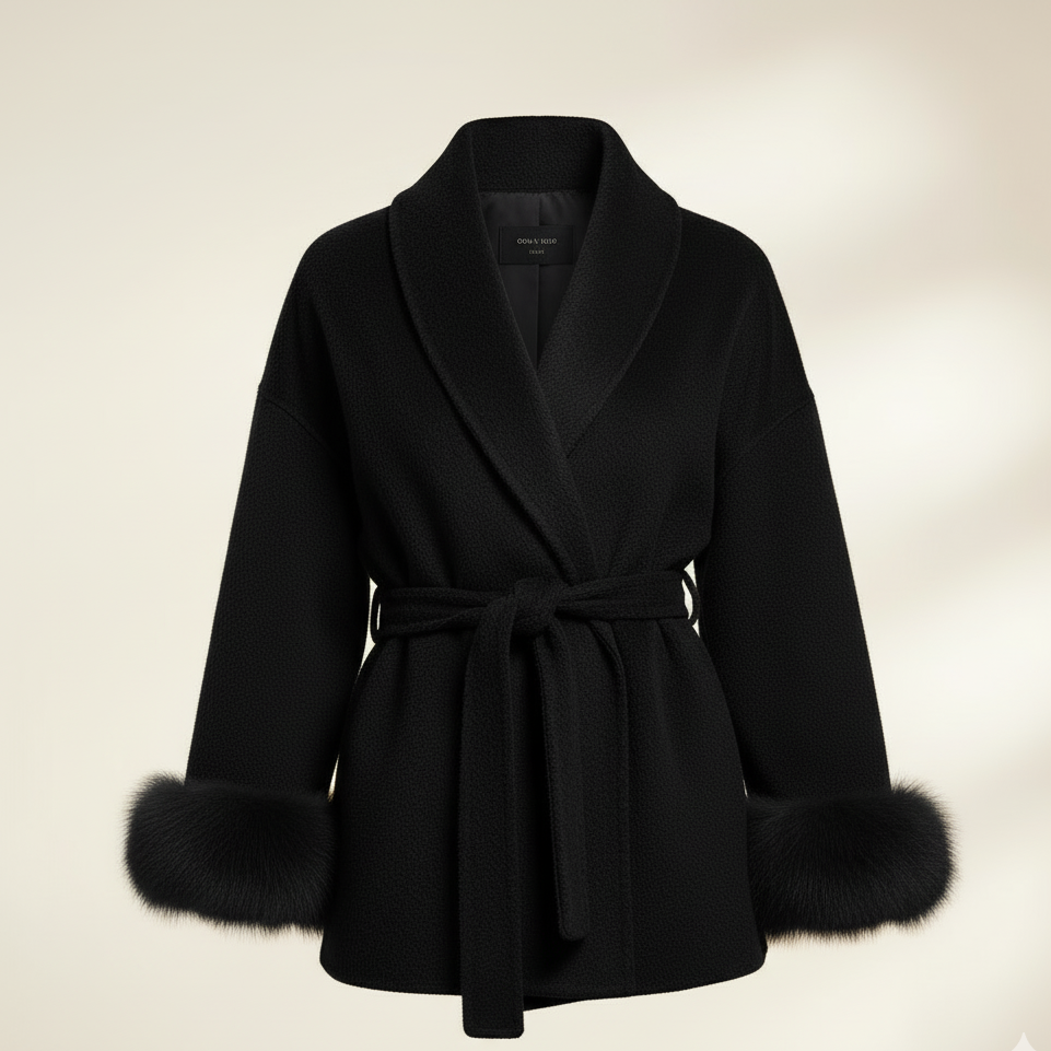 Wool Fox Fur Coat
