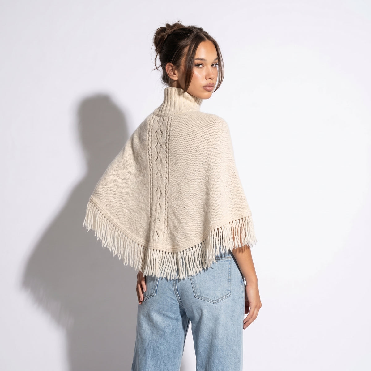 "Julia" Knitted Poncho