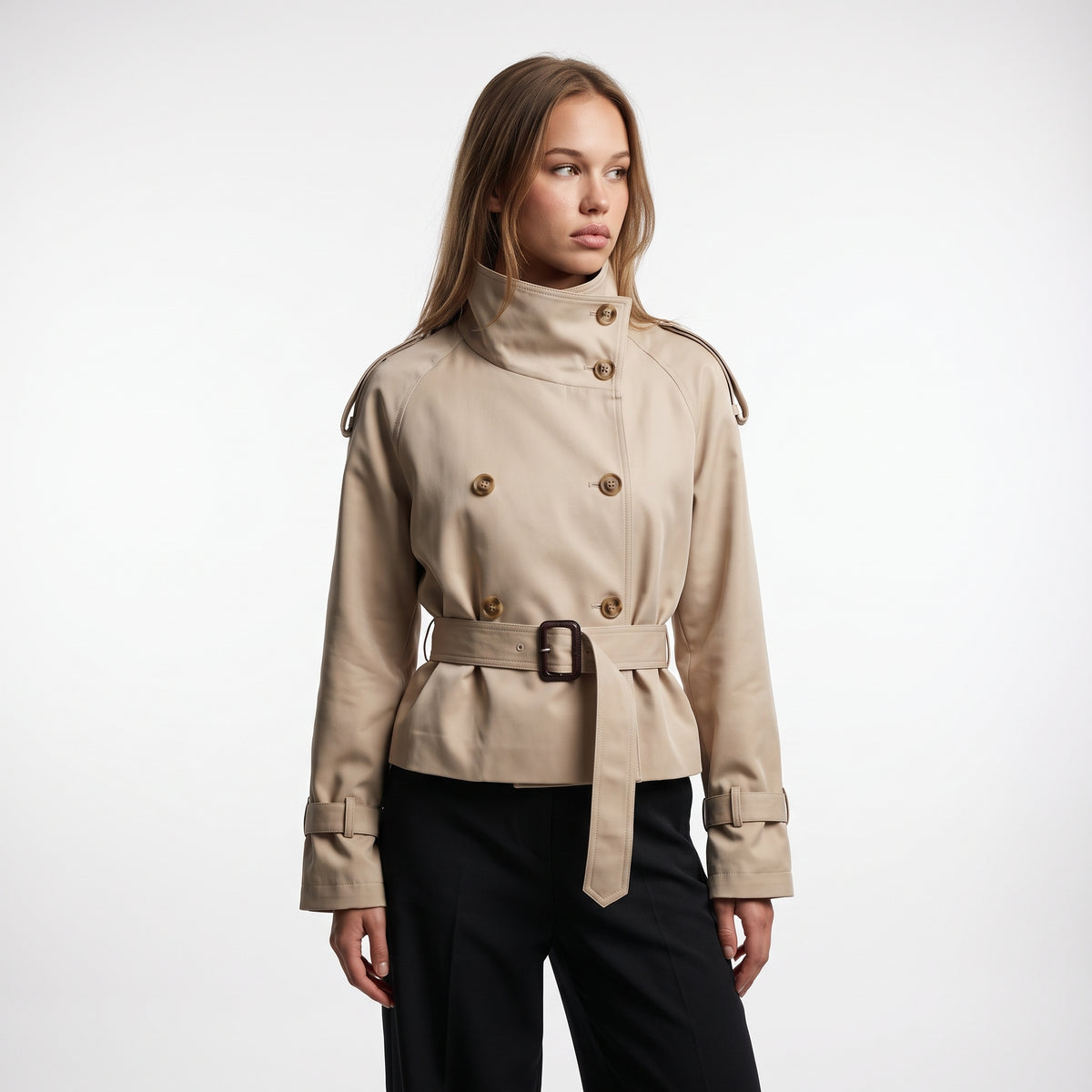 Emma Cropped Trench Jacket
