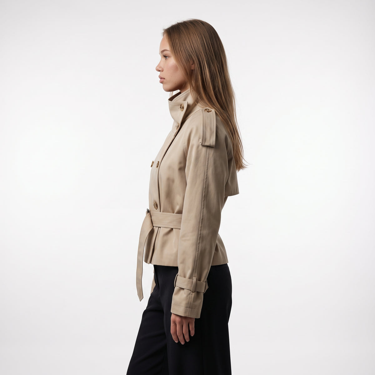 Emma Cropped Trench Jacket