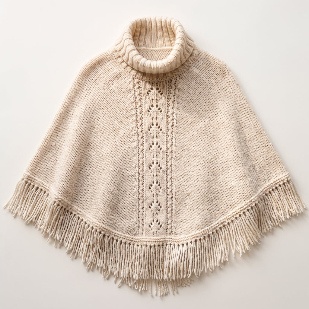 "Julia" Knitted Poncho