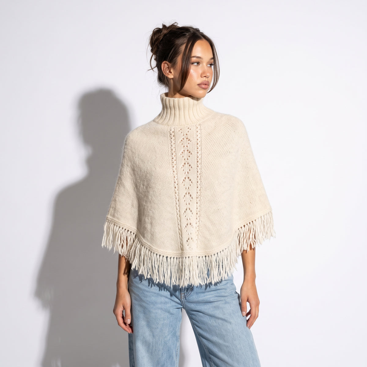 "Julia" Knitted Poncho