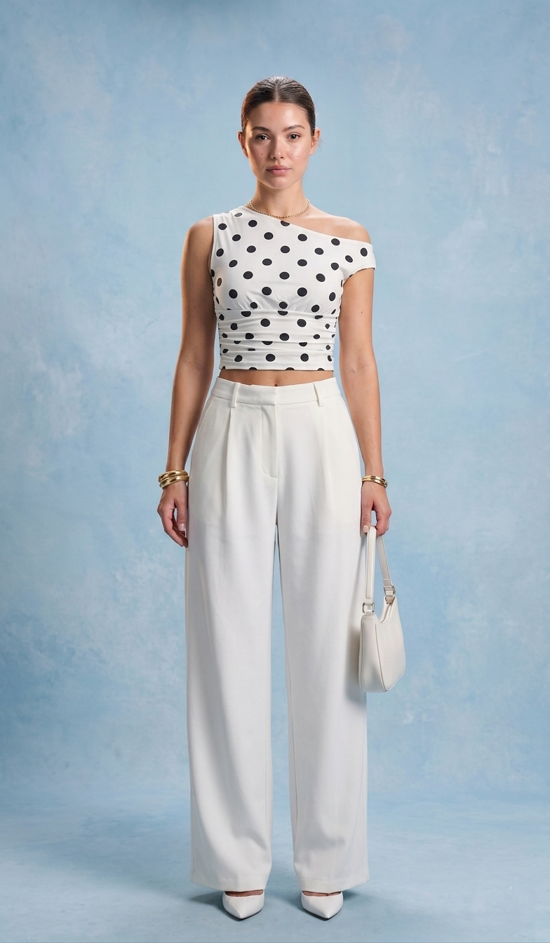 "Shore" Polka Top