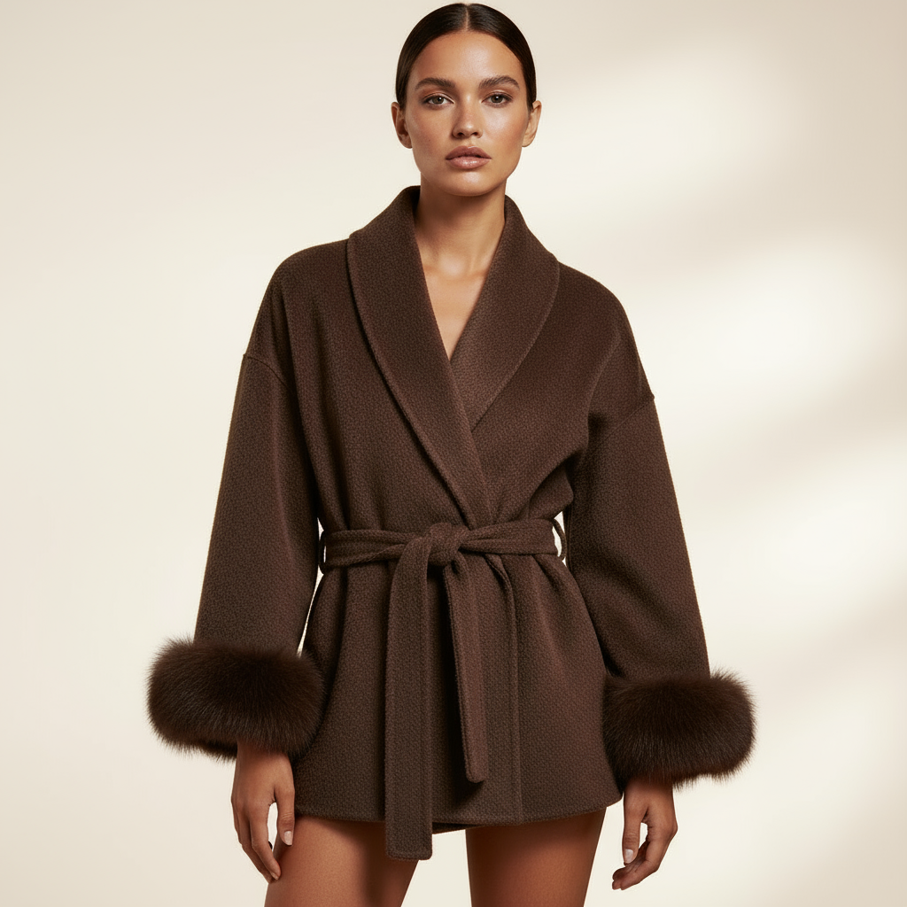 Wool Fox Fur Coat